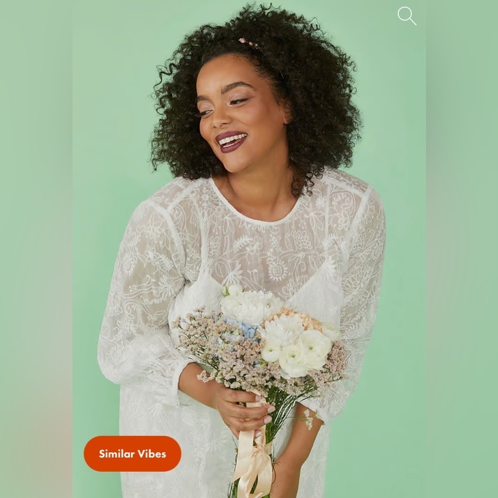 ModCloth Just the Beginning Boho Maxi Wedding Embroidered Dress Size 1X NWT - Picture 3 of 15